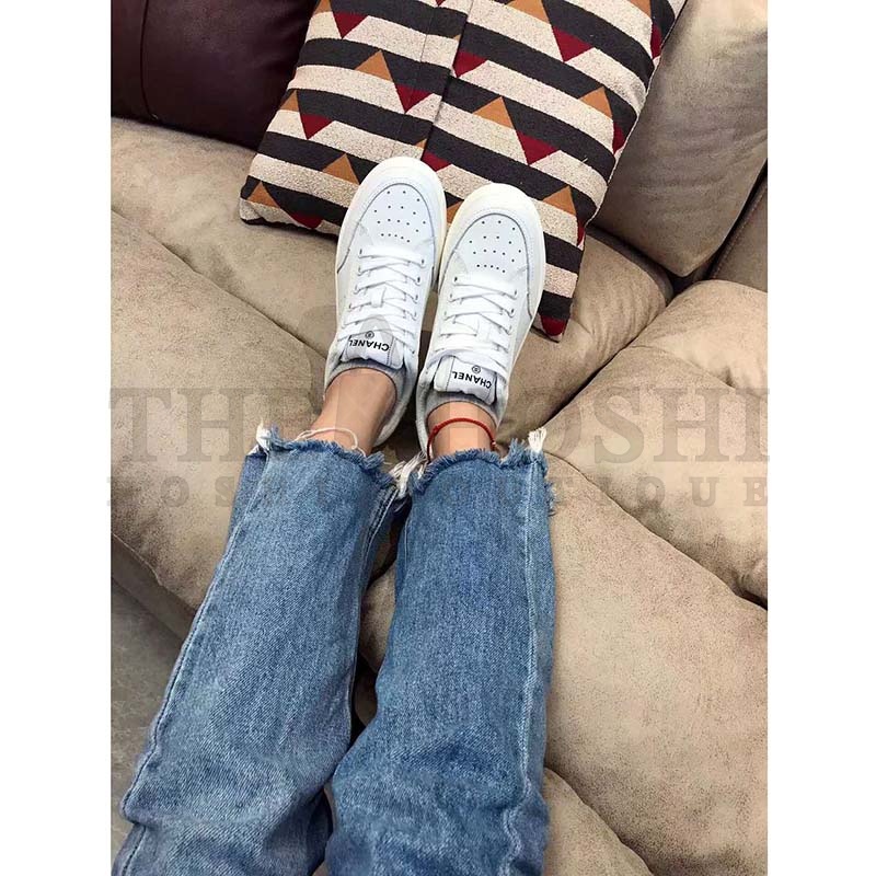 Ch**el Women Sneakers Calfskin White Master Quality