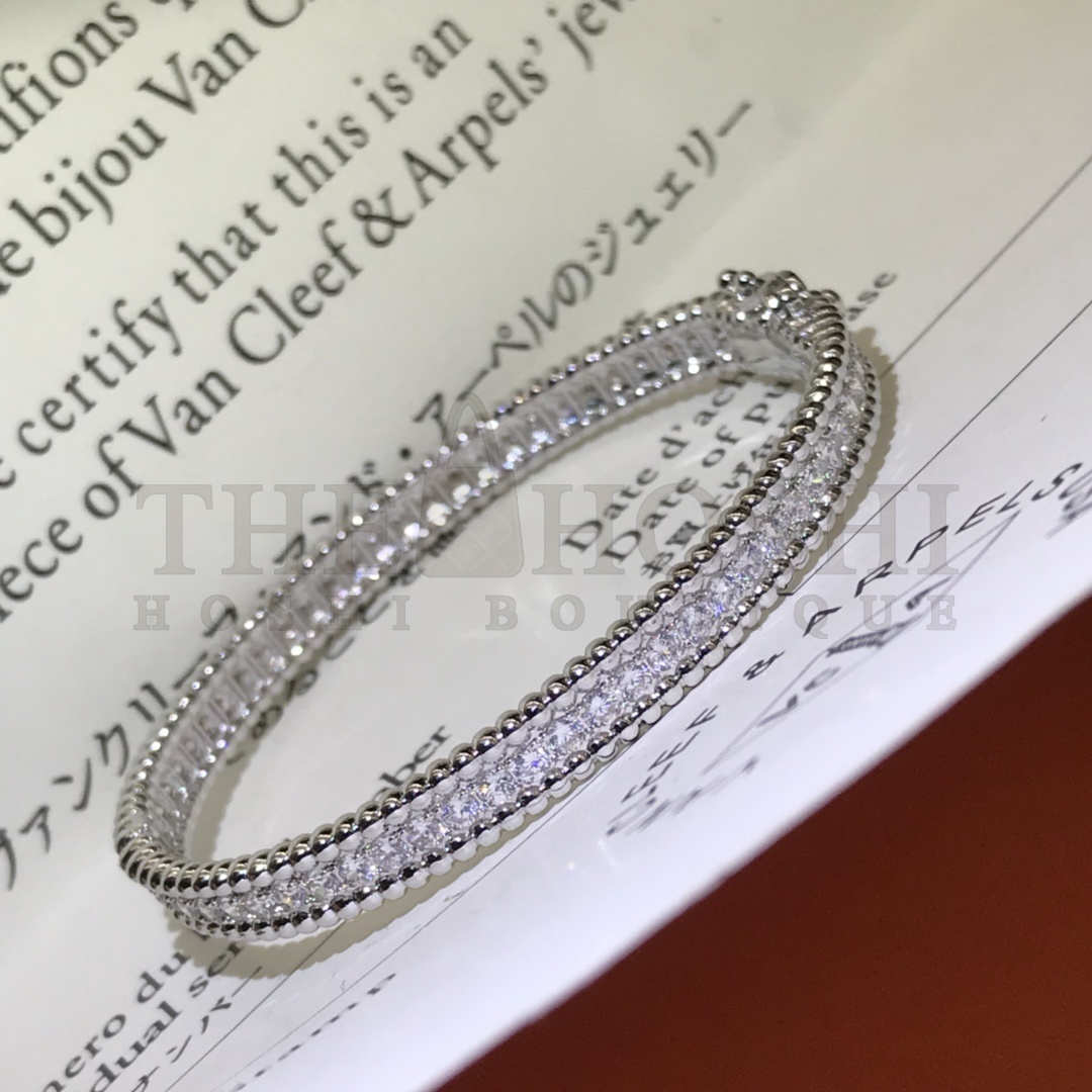 V*n Cl**f & Arpels Full D1am0nd Bracelet, Perlée D1am0nds bracelet, 1 row Master Quality