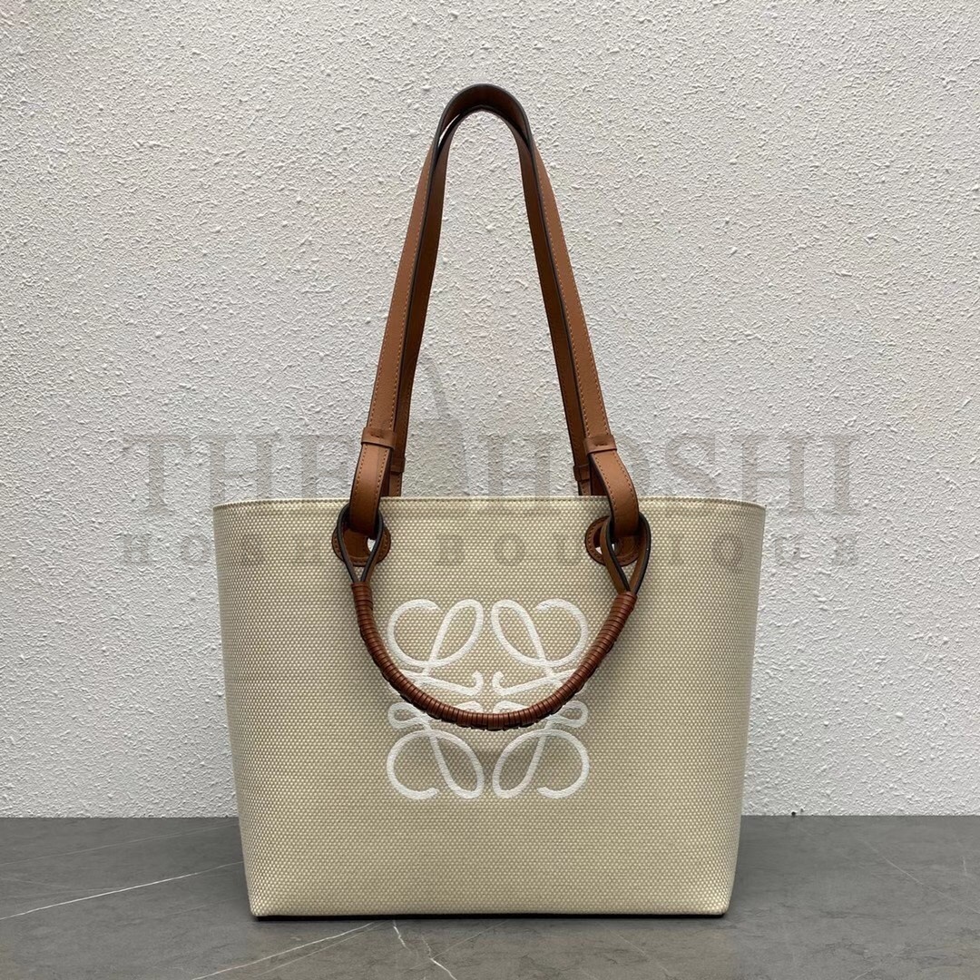 L0ew* Anagram Small Tote In Jacquard and Calfskin Master Quality