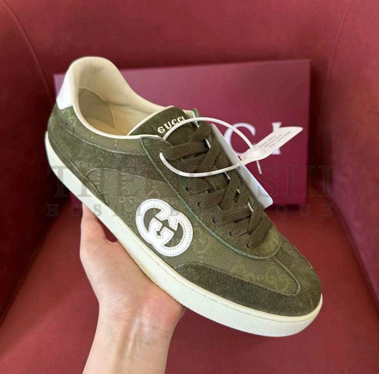 Gvc*1 2025 Suede Leather Sneakers Green TPU Sole Shearling Lining 39–46 Master Quality