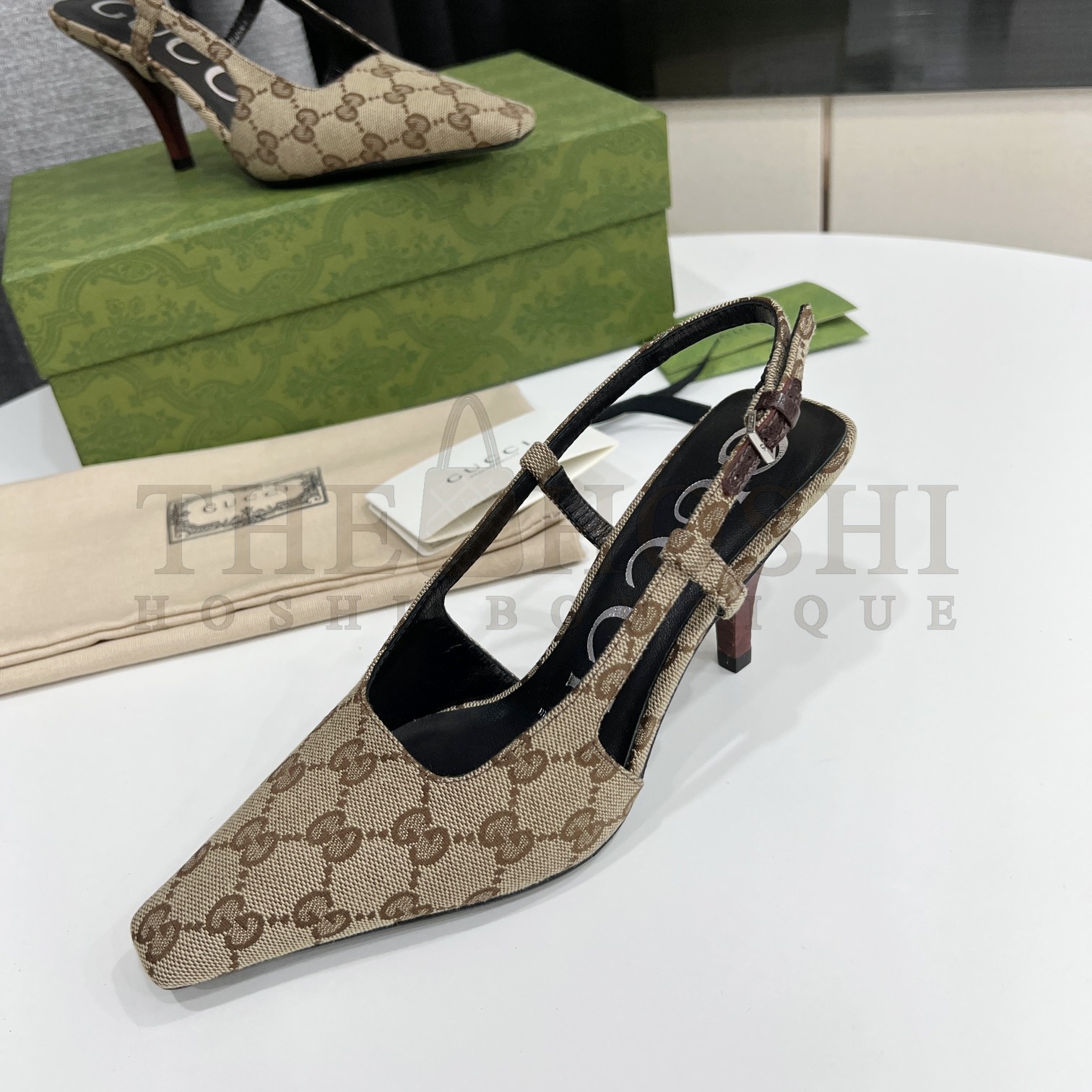 Gvc*1  Gvc*1 2022 Spring GG Canvas Leather Pumps 7.5cm Heels Master Quality