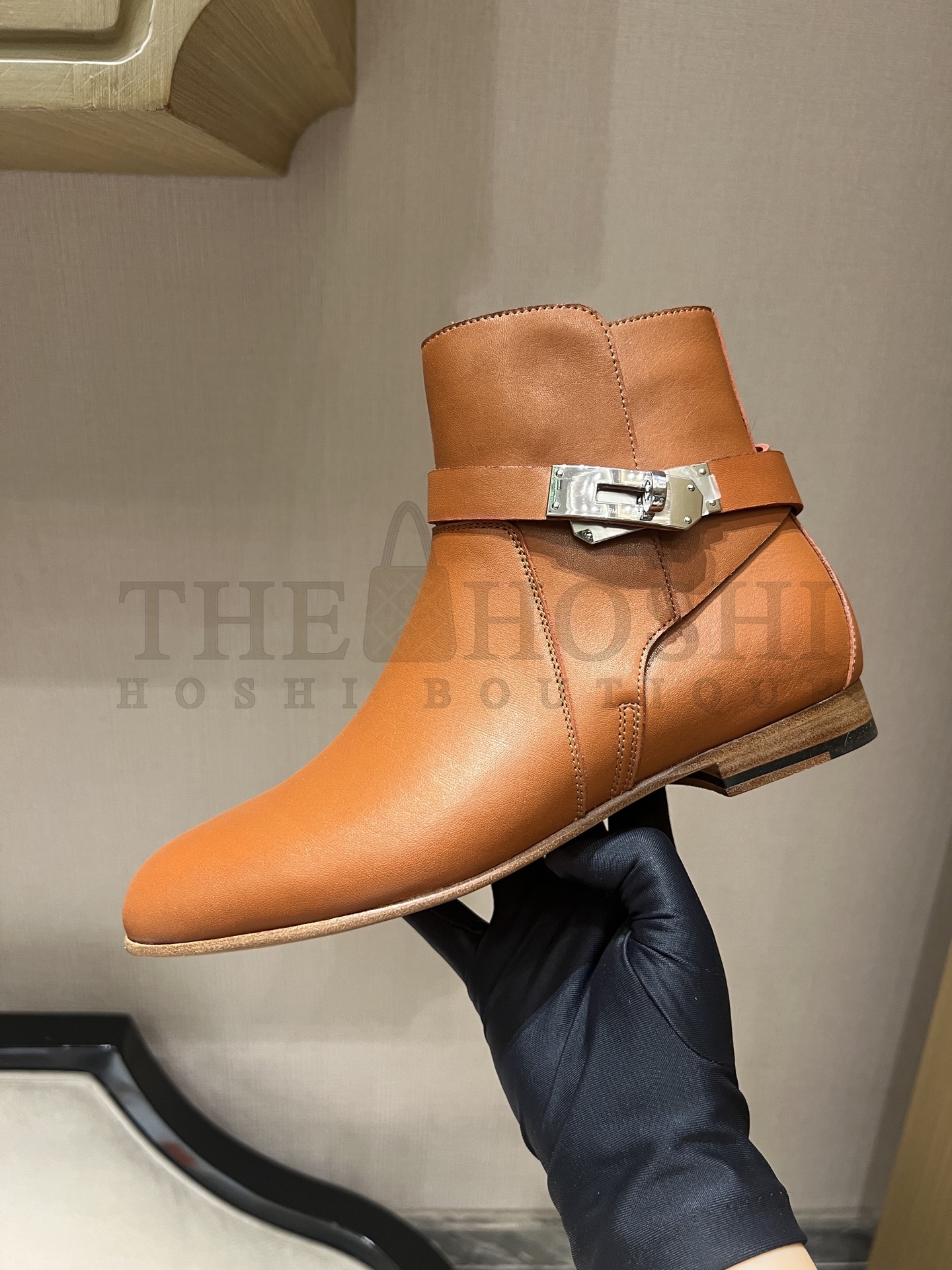 H**me5 H**me5 Neo Kelly Buckle Equestrian Leather Ankle Boots Women 35-40 Master Quality