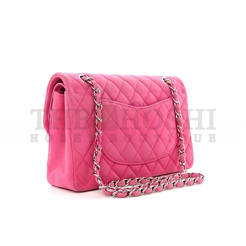 Ch**el IRIDESCENT CAVIAR QUILTED MEDIUM DOUBLE FLAP 1436314 (25*15*6cm) Master Quality