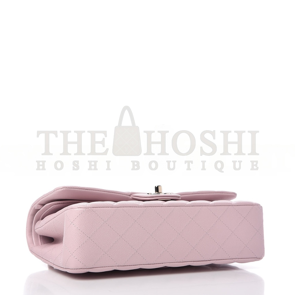 Ch**el CAVIAR QUILTED MEDIUM DOUBLE FLAP LIGHT PINK (25.5*14*6.5cm) Master Quality
