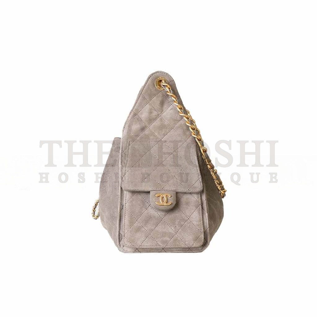 Ch**el  25C SUEDE POCKET HOBO BAG (30*26*14cm) Master Quality
