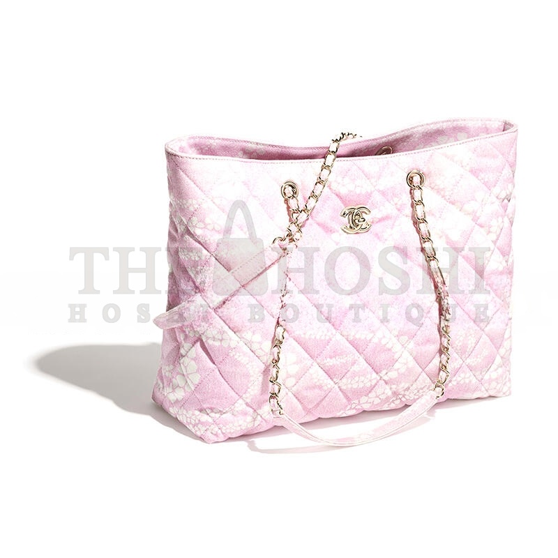 Ch**el COCO BEACH 2025 COLLECTION SHOPPING BAG PRINTED DENIM AS5429 (37*28.5*13cm) Master Quality