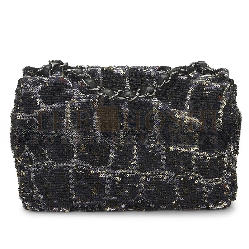 Ch**el SEQUIN HALF FLAP SMALL 382461 (20*13*7cm) Master Quality