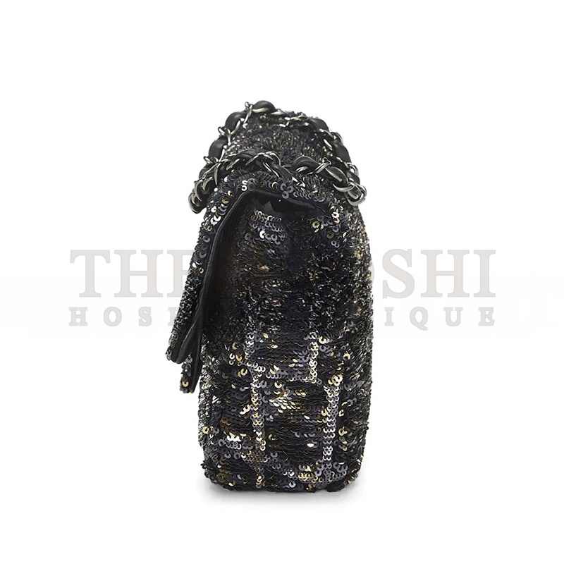 Ch**el SEQUIN HALF FLAP SMALL 382461 (20*13*7cm) Master Quality