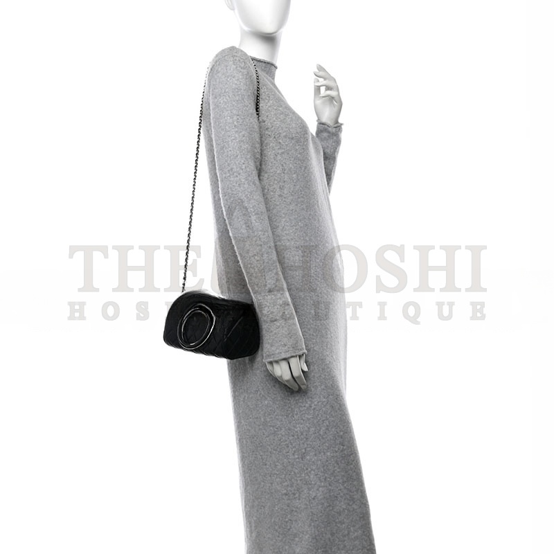 Ch**el LAMBSKIN QUILTED MINI BOWLING BAG BLACK AP4411 (18.5*11.4*4cm) Master Quality