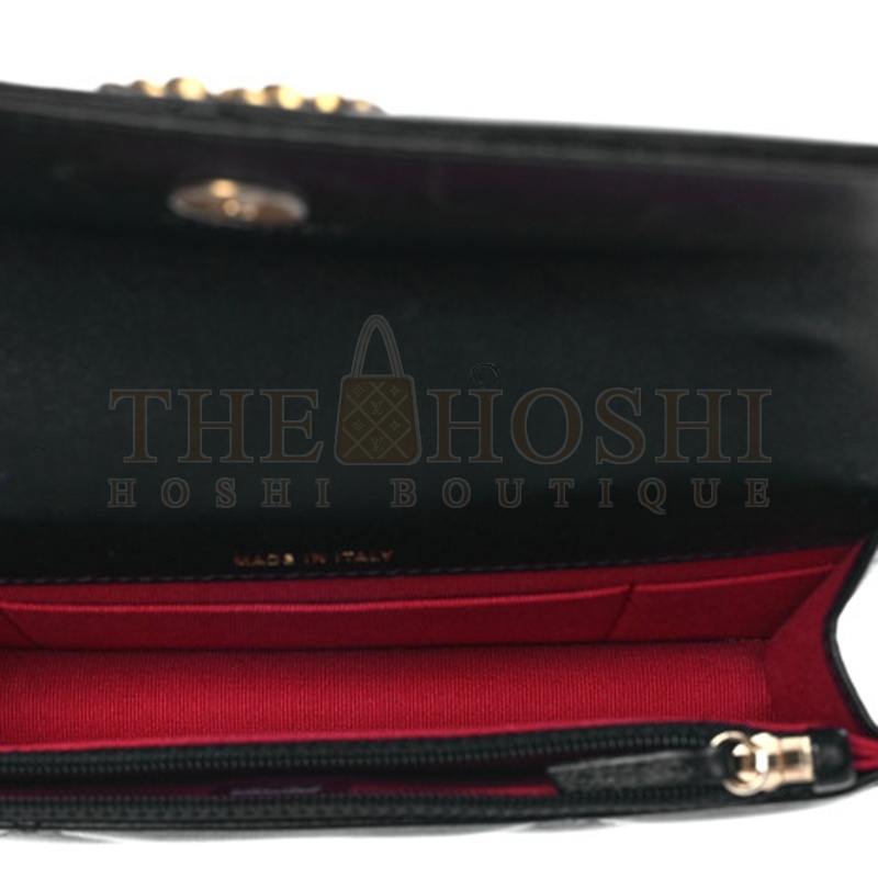 Ch**el LAMBSKIN QUILTED 19 FLAP PHONE HOLDER WITH CHAIN AP3067 B04852 94305 (17*10.5*3cm) Master Quality