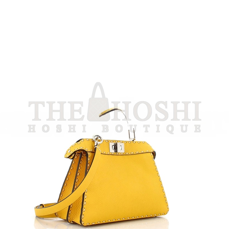 F**di SELLERIA PEEKABOO ISEEU BAG LEATHER YELLOW  (27*20*11cm) Master Quality