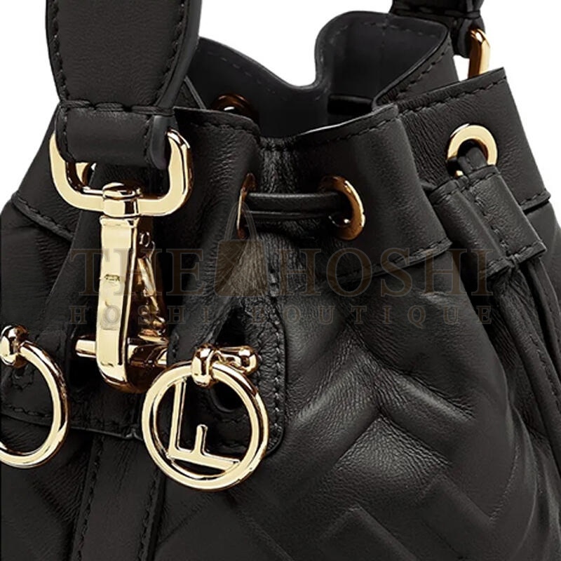 F**di MON TRESOR LEATHER BLACK 8BS093ANWTF0KUR (18*14*12cm) Master Quality