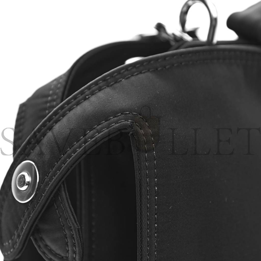 F**di NYLON VITELLO COVER LOGO EMBOSSED MEDIUM PEEKABOO I SEE U SATCHEL BLACK WHITE (38*29*11cm) Master Quality