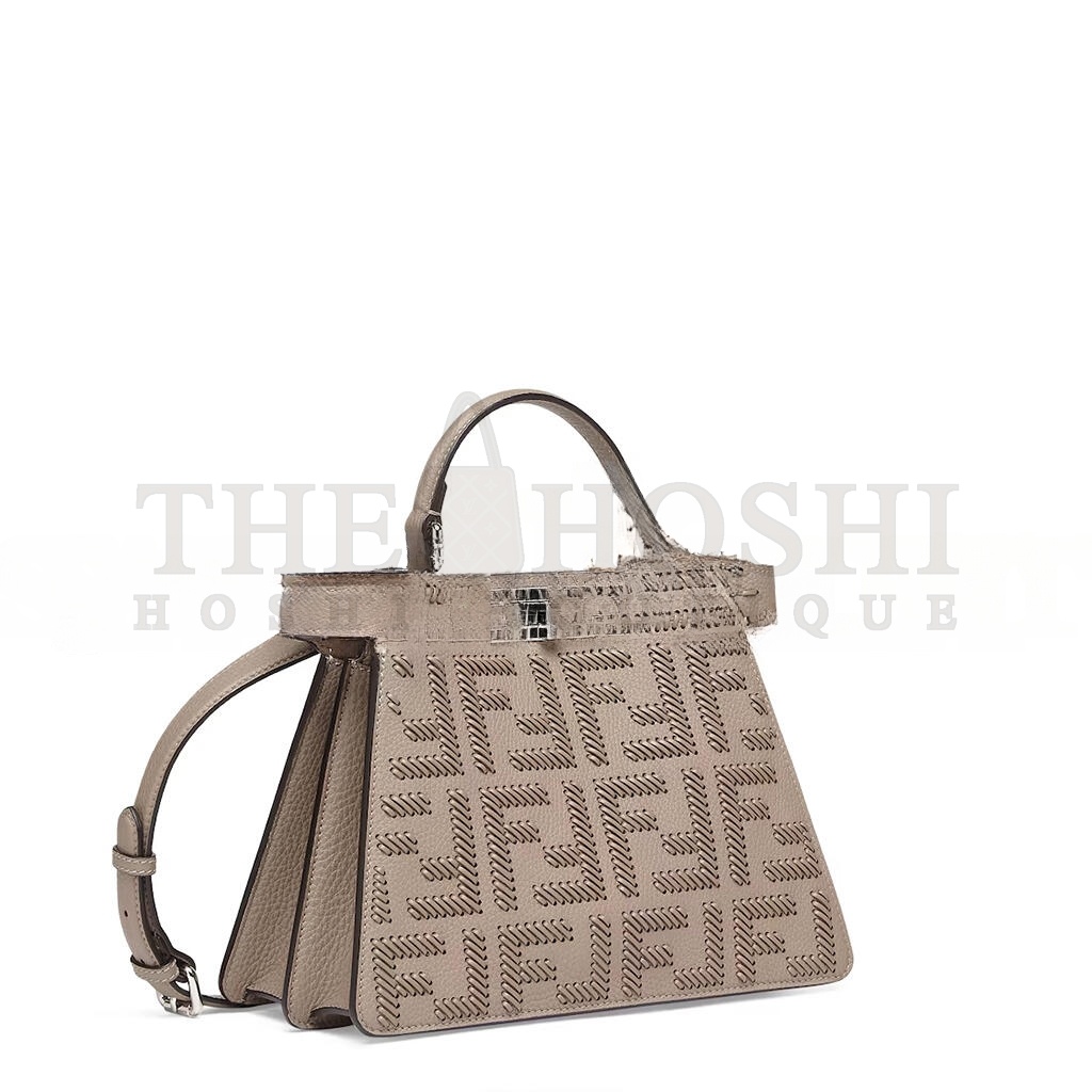 F**di PEEKABOO ISEEU BROWN BRAIDED LEATHER BAG 8BN327ANX8F1C6L (33*25*13cm) Master Quality