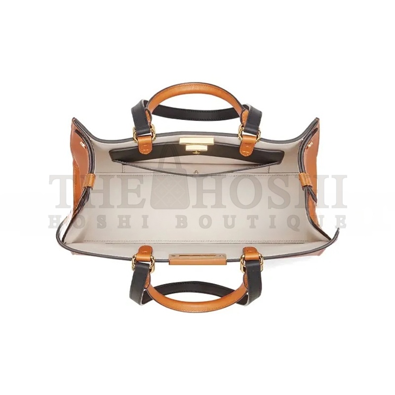 F**di VITELLO SETA CENTURY SMALL PEEKABOO X-TOTE BRANDY BLACK 8BH377ABHSF1C13 (35*25*10cm) Master Quality