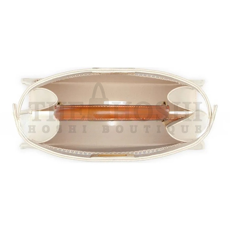 F**di FABRIC VITELLO AJOUR EMBROIDERED MEDIUM PEEKABOO I SEE U GREZZO CUOIO 8BN321AAYOF189S (33*25*12cm) Master Quality