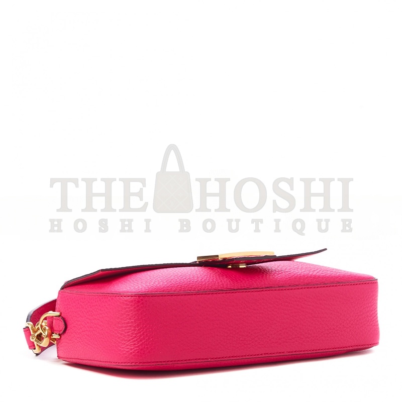 F**di CUOIO ROMANO SELLERIA BAGUETTE FUXIA (32*18*6cm) Master Quality