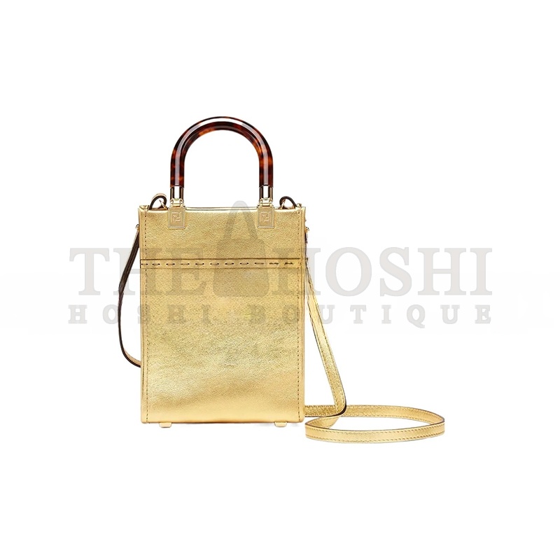 F**di MINI SUNSHINE SHOPPER TOTE GOLD 8BS051AJH7F1GNN (18*13*6m) Master Quality