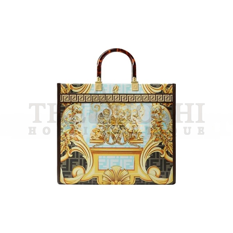 F**di VERSACE X F**di FENDACE SUNSHINE SHOPPER TOTE 751A046375B02F (35*31*17m) Master Quality