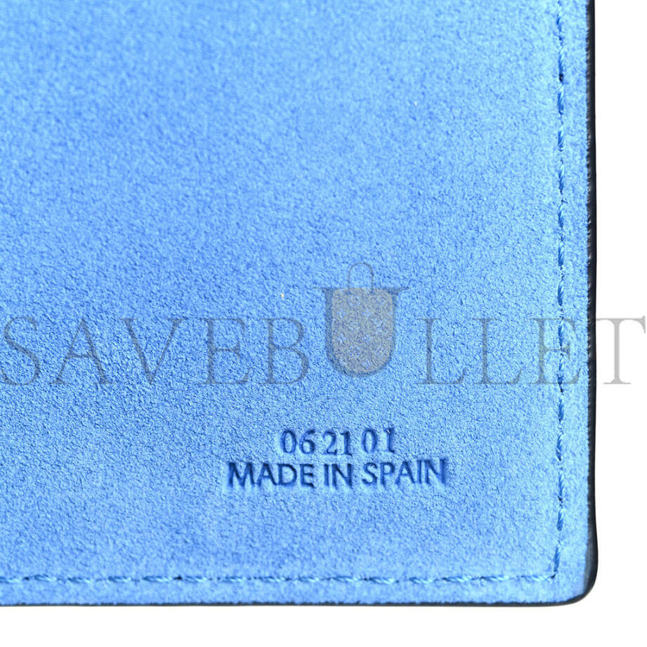 L0ew* CALFSKIN DOUBLE HANDLE SQUARE TOTE CAMEL CAPRI BLUE (22*21*10cm) Master Quality