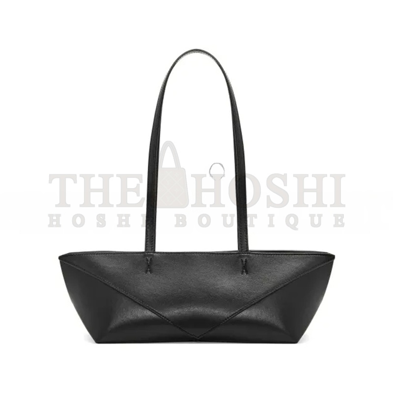 L0ew* CROPPED PUZZLE FOLD IN SHINY CALFSKIN A779PTEX01-1100 (39*12*12cm) Master Quality