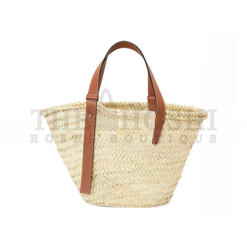 L0ew* BASKET IN PALM LEAF AND CALFSKIN A223S92XAX (40*36.5*16cm) Master Quality