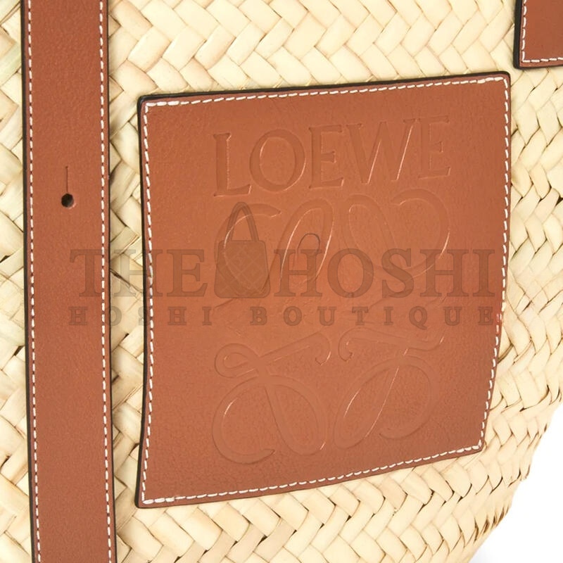L0ew* BASKET IN PALM LEAF AND CALFSKIN A223S92XAX (40*36.5*16cm) Master Quality
