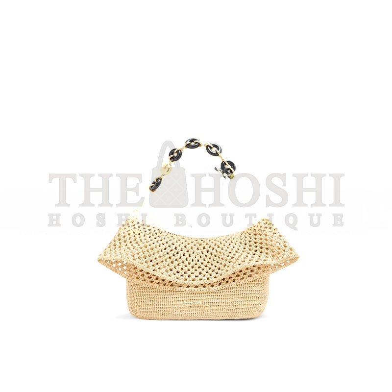 L0ew* MEDIUM OLA BAG IN RAFFIA AND CALFSKIN AP22P22X05 (26*18*13cm) Master Quality