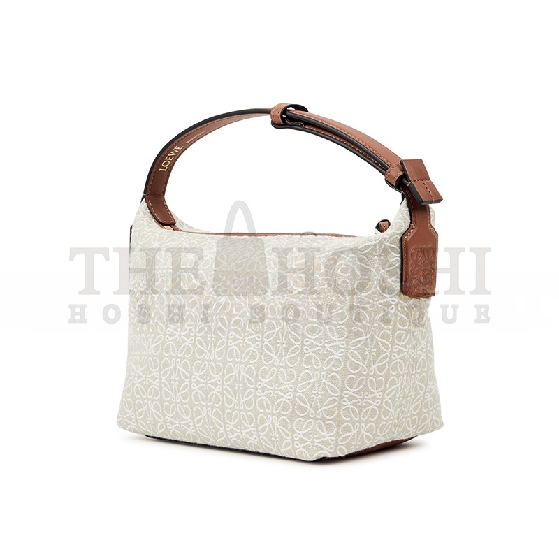 L0ew* CUBI ANAGRAM SMALL CANVAS AND LEATHER SHOULDER BAG 230717 (20.5*17*12.5cm) Master Quality