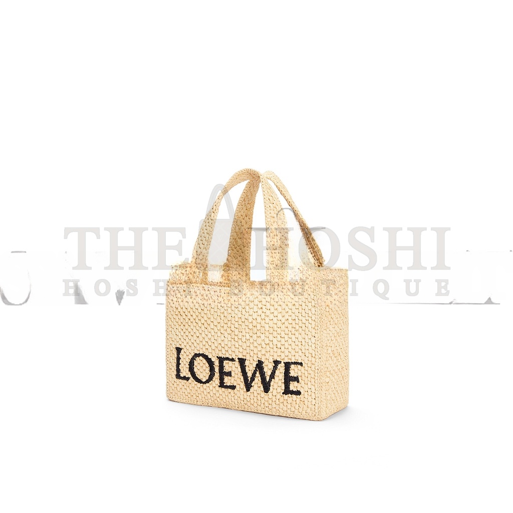 L0ew* SMALL FONT TOTE IN RAFFIA A685B59X03 (24*19.5*11cm) Master Quality
