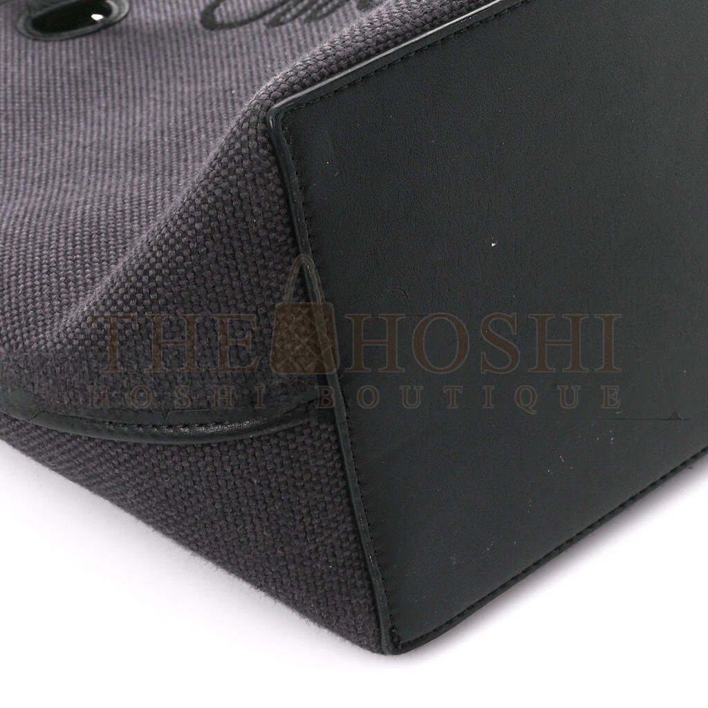 L0ew* CANVAS CALFSKIN MEDIUM ANAGRAM TOTE ANTHRACITE (32*30*17cm) Master Quality