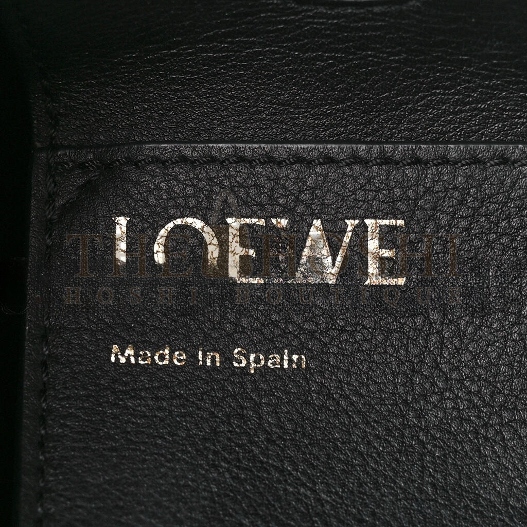 L0ew* CANVAS CALFSKIN MEDIUM ANAGRAM TOTE ANTHRACITE (32*30*17cm) Master Quality