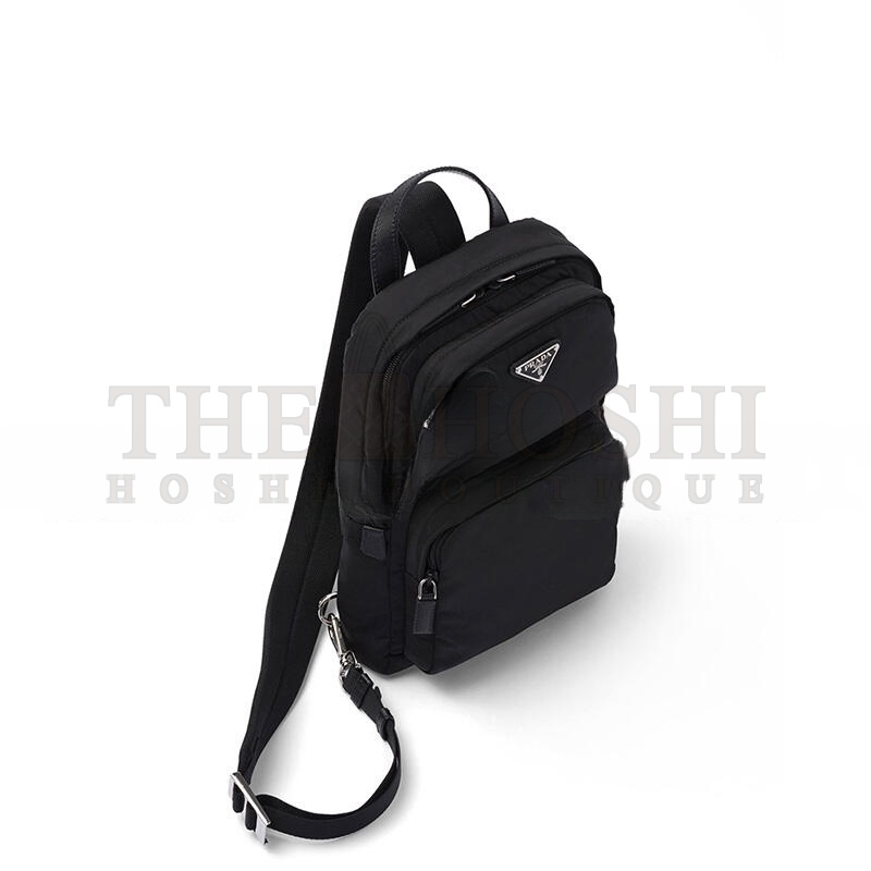 Pra*a RE-NYLON AND SAFFIANO LEATHER BACKPACK 2VZ105 (31*20*5cm) Master Quality