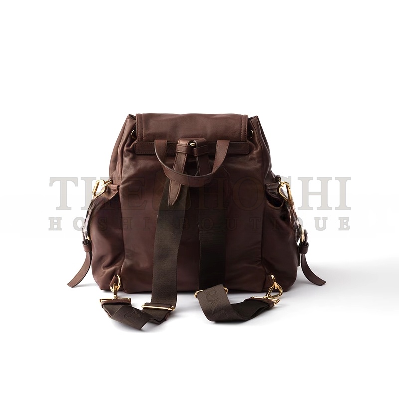 Pra*a EXPLORE MEDIUM NAPPA LEATHER BACKPACK 1BZ080 (29*27*12.5cm) Master Quality