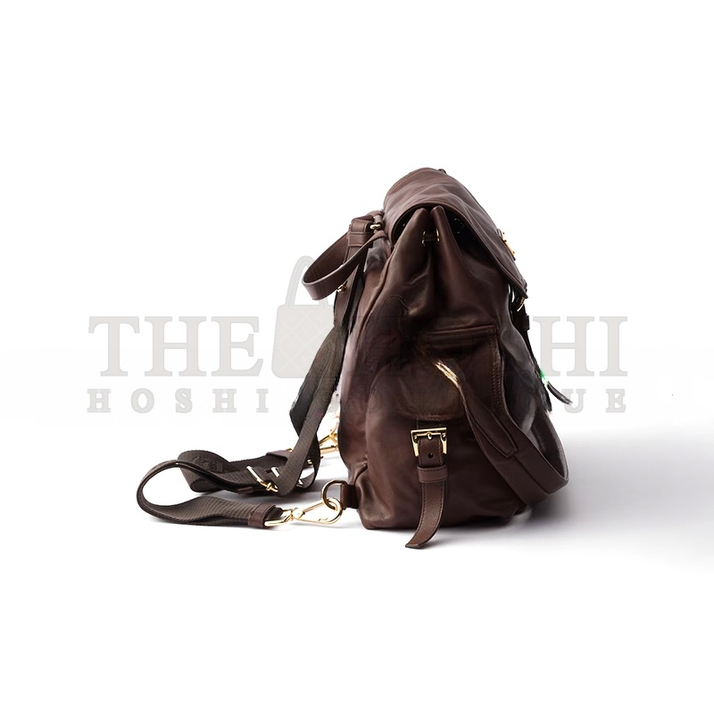 Pra*a EXPLORE MEDIUM NAPPA LEATHER BACKPACK 1BZ080 (29*27*12.5cm) Master Quality