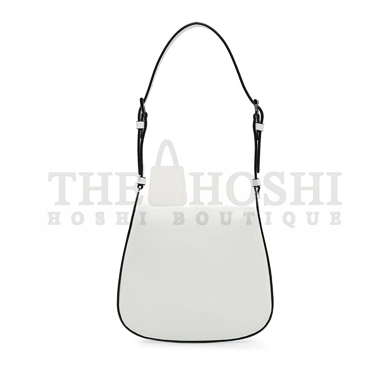 Pra*a WHITE Pra*a MINI SPAZZOLATO CLEO CROSSBODY BAG 1BH188 (17*14.5*3cm) Master Quality