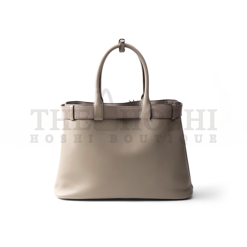Pra*a BUCKLE LARGE LEATHER HANDBAG WITH BELT 1BA416 (37.5*27.5*14cm) Master Quality