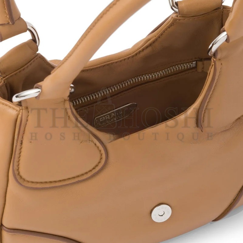 Pra*a MOON PADDED NAPPA-LEATHER MINI BAG 1BA381 (22.5*16*7.5cm) Master Quality