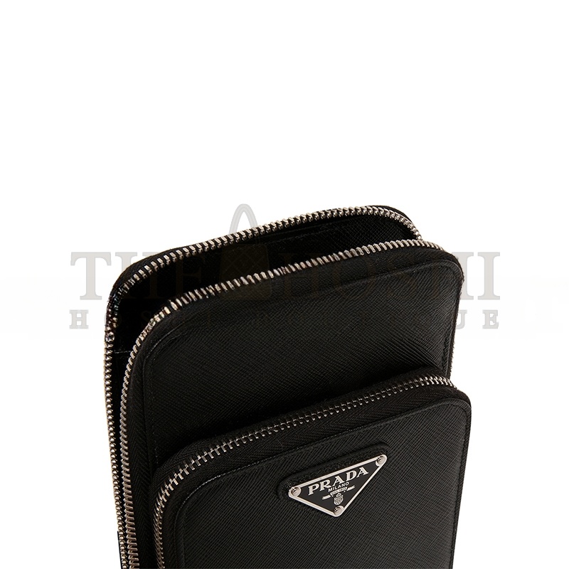 Pra*a SAFFIANO LEATHER SMARTPHONE CASE 2ZH126 (18*11.5*4cm) Master Quality