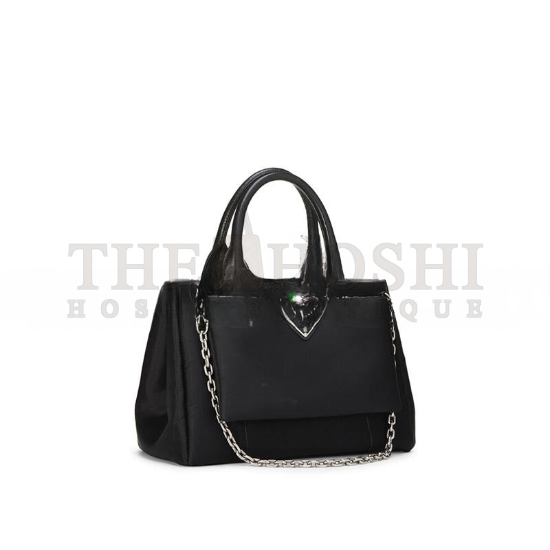 Pra*a BLACK TESSUTO NYLON CONVERTIBLE HANDBAG 1BG364 (28*20*15cm) Master Quality