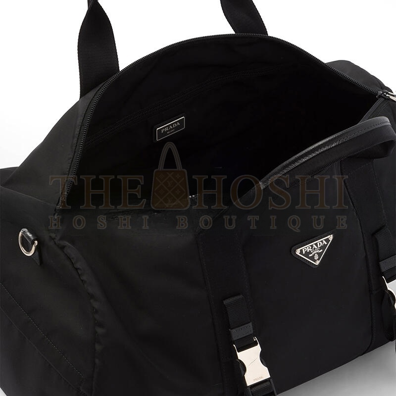 Pra*a RE-NYLON AND SAFFIANO LEATHER DUFFLE BAG 2VC015 (50*27*27cm) Master Quality