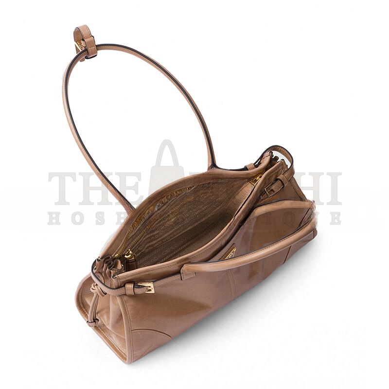 Pra*a BONNIE MEDIUM LEATHER HANDBAG (32*15.5*12cm) Master Quality