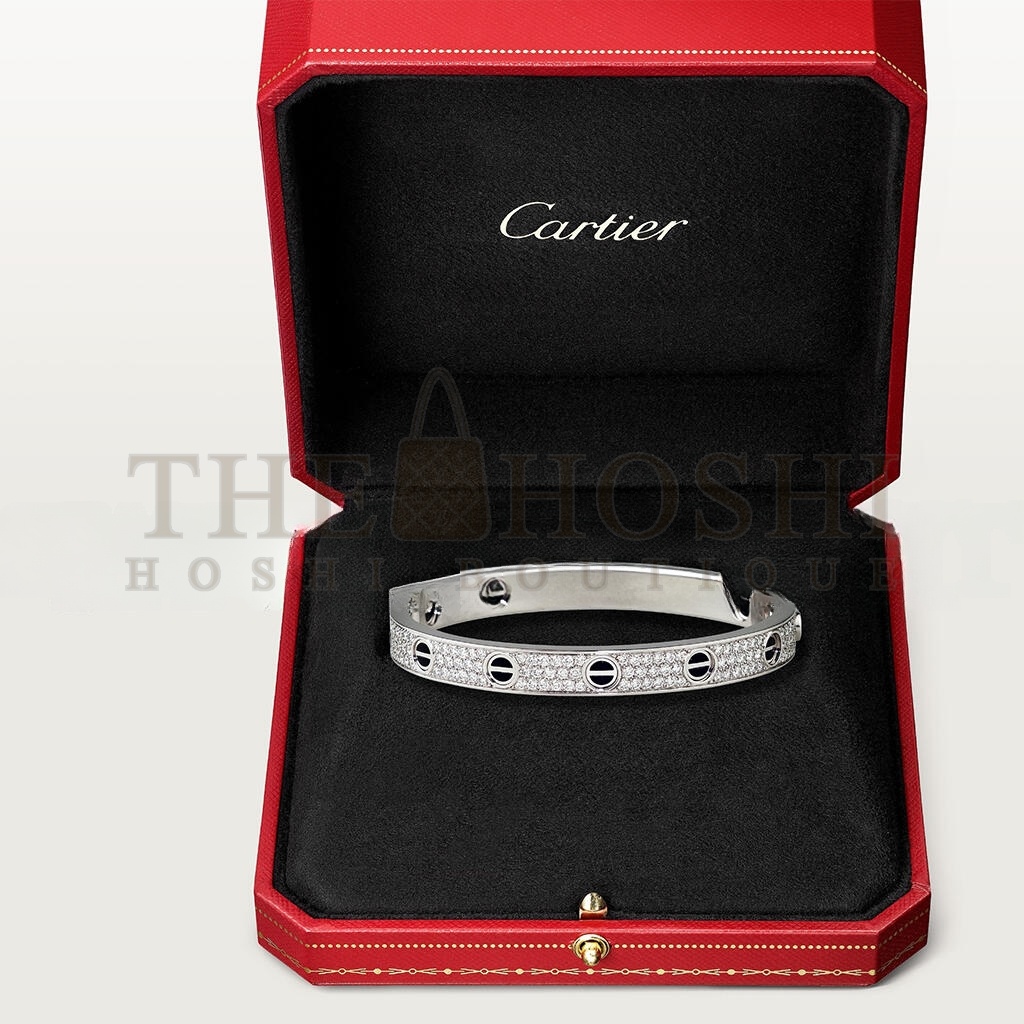Ca*t1er  LOVE BRACELET, D1am0nd-PAVED, CERAMIC N6032417 Master Quality