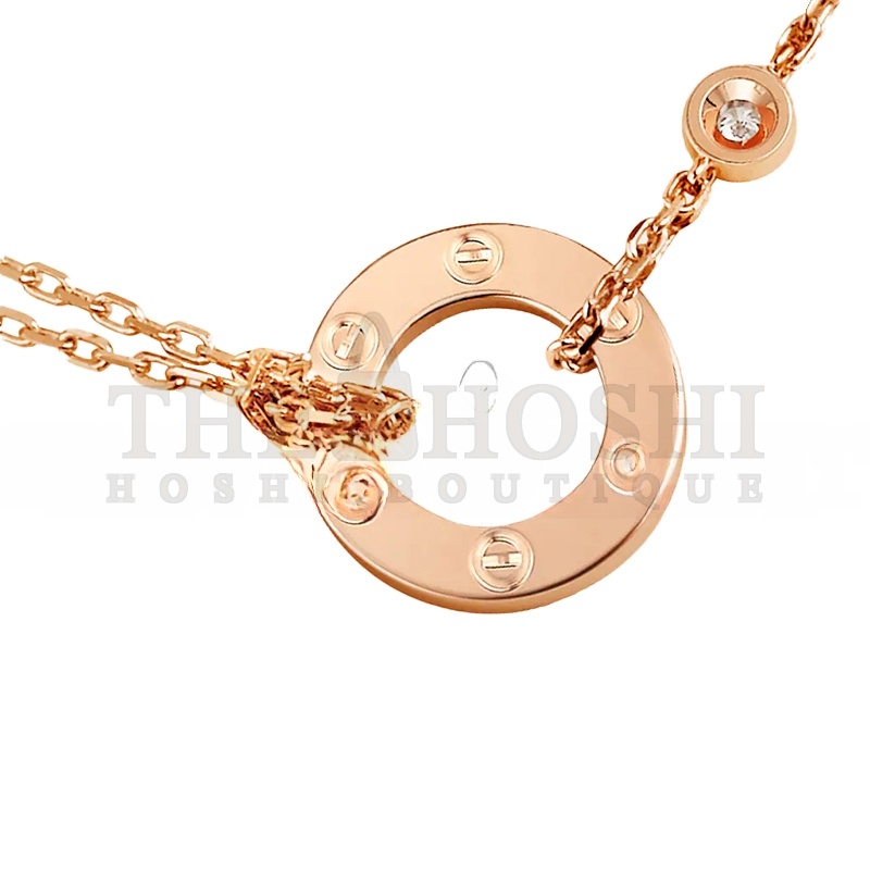 Ca*t1er LOVE NECKLACE, 2 D1am0ndS B7224509 Master Quality