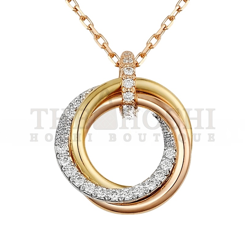 Ca*t1er TRINITY NECKLACE B7224586 Master Quality