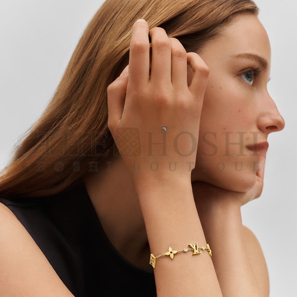 L0vis Vvtt0n IDYLLE BLOSSOM MONOGRAM BRACELET, YELLOW GOLD AND D1am0ndS Q95588 Master Quality