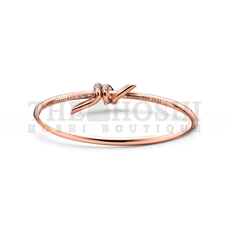 T*f*ny KNOTBANGLE IN ROSE GOLD WITH D1am0ndS 74153054 Master Quality