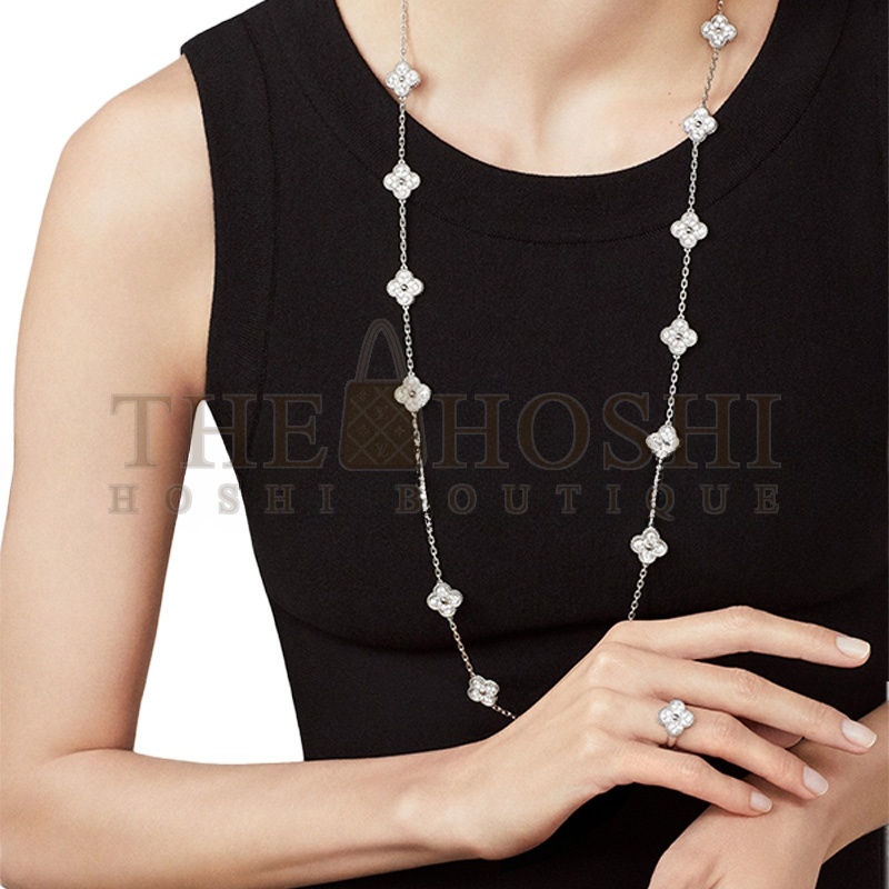 V*n Cl**f ARPELS VINTAGE ALHAMBRA LONG NECKLACE, 20 MOTIFS VCARA43300 Master Quality