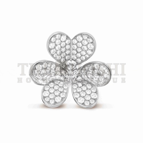 V*n Cl**f ARPELS FRIVOLE CLIP PENDANT, VERY LARGE MODEL - WHITE GOLD, D1am0nd  VCARP6L600 Master Quality