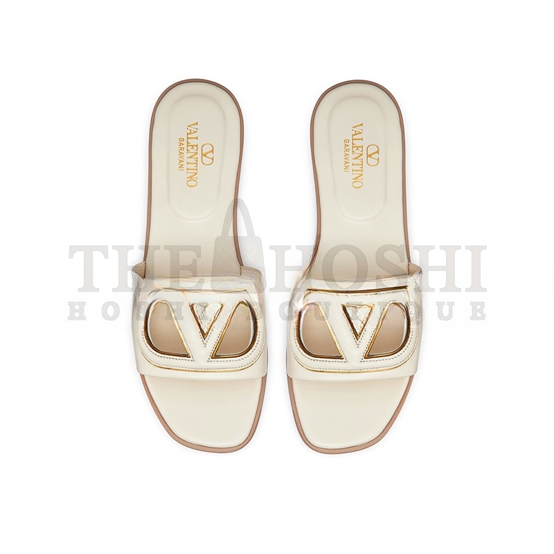 Va1e*ntin0 VLOGO CUT-OUT CALFSKIN SLIDE SANDAL WS0IB0RLL_B24 Master Quality